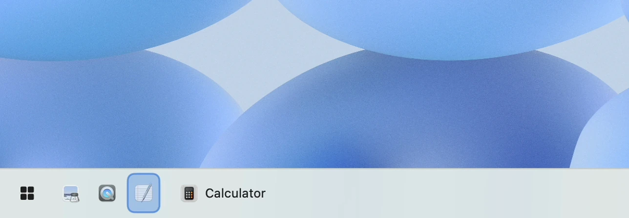 TextEdit dragged ahead of Preview and QuickTime Player