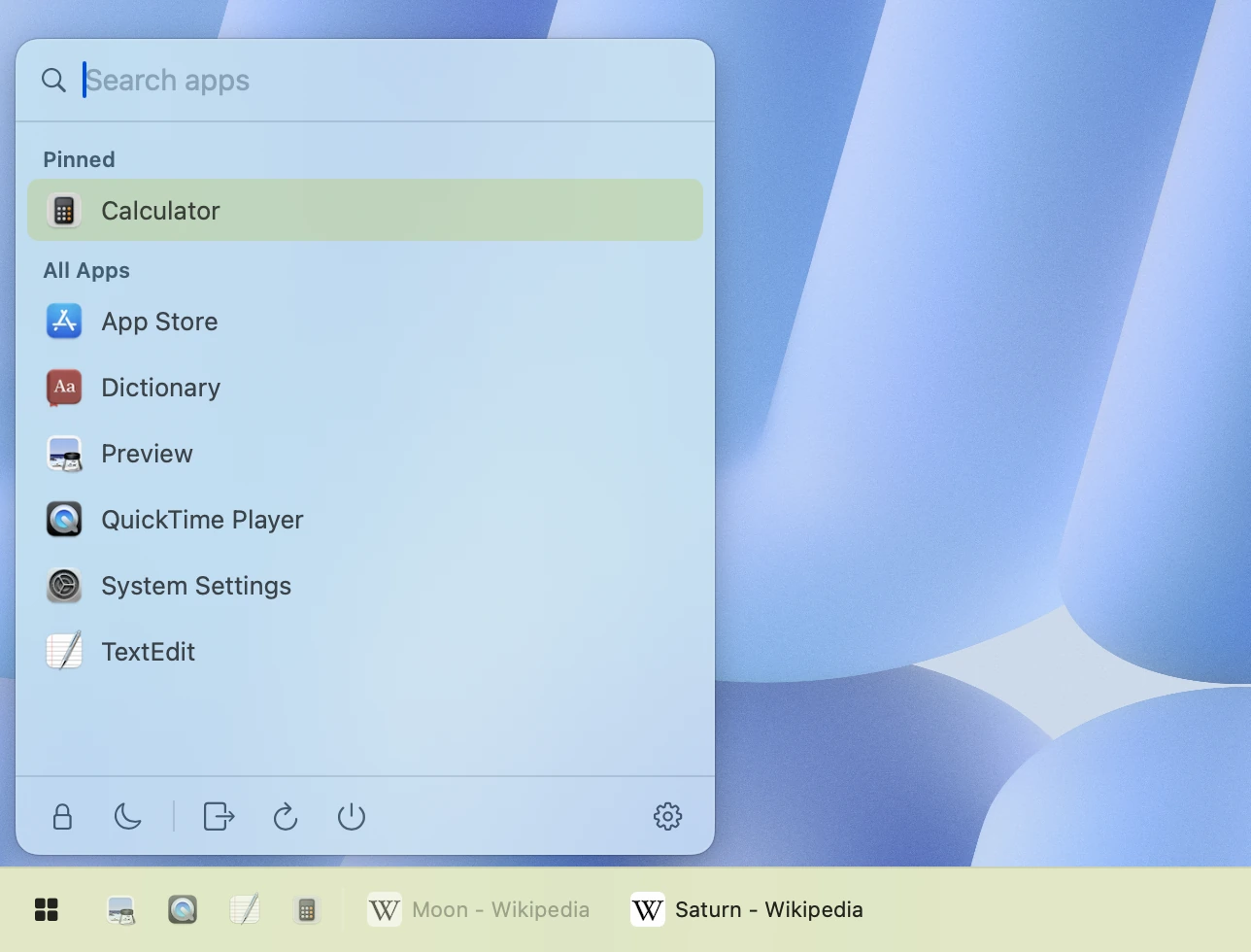 Neo Citrus — ByeDock Start menu and taskbar appearance